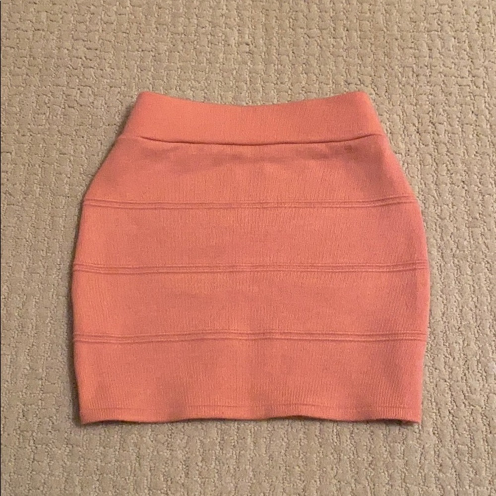 Pink mini skirt